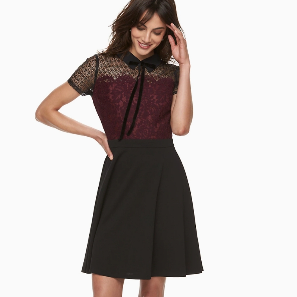 Black lace dress